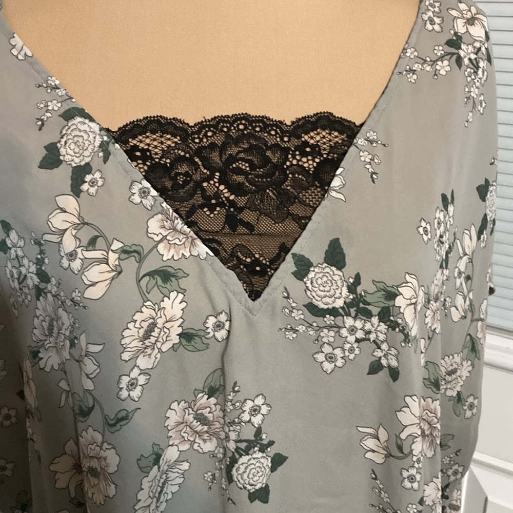 Georgette Lace Inset Blouse - Picture 3 of 7